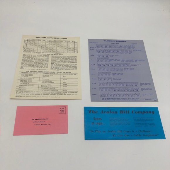 Vintage 1965 Avalon Hill The Battle of the Bulge World War II Battle Game - Picture 4 of 11